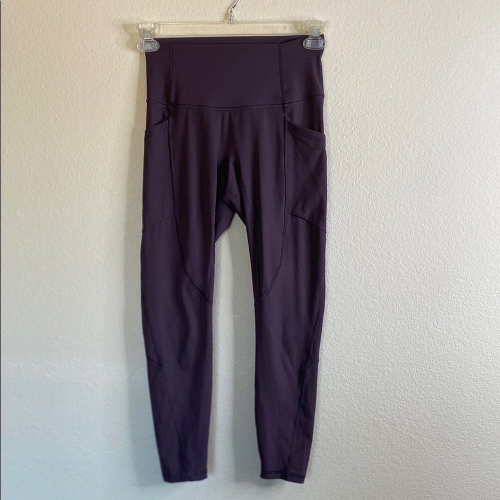 Everlane perform pocket leggings purple high-waisted leggings Sz small